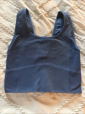 Target Navy Blue Ribbed Crop Tank Top